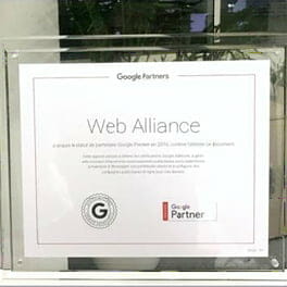 Novembre 2016 : Web Alliance est certifié Google Partners Premier