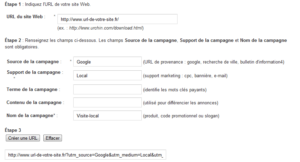 Outil de création d URL Google