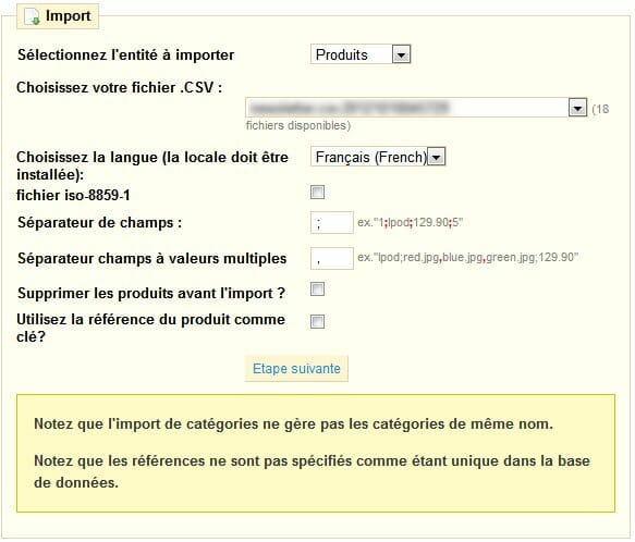 Comment importer des produits dans Prestashop ?