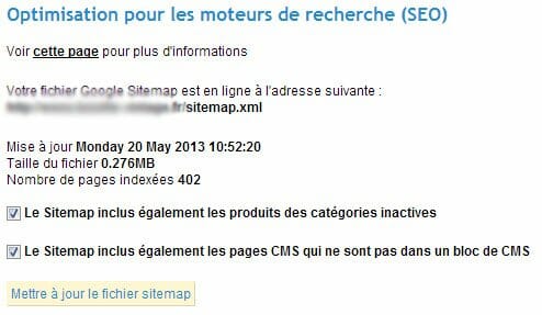 Comment générer le fichier sitemap.xml sous Prestashop ?