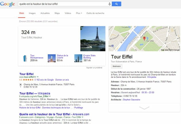 Google vous répond directement dans les SERPs