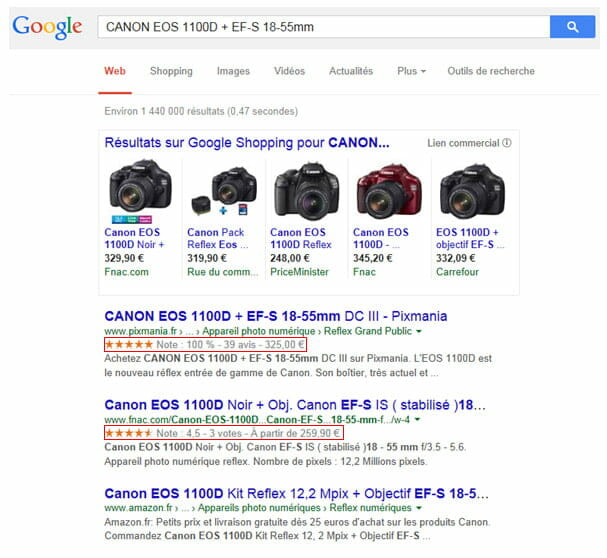 Google et les rich snippetq