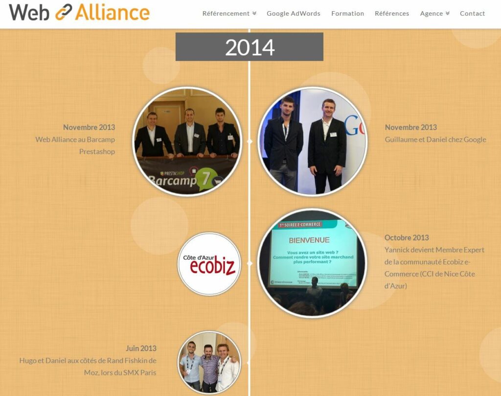 historique web alliance