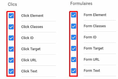 GTM clics et formulaires