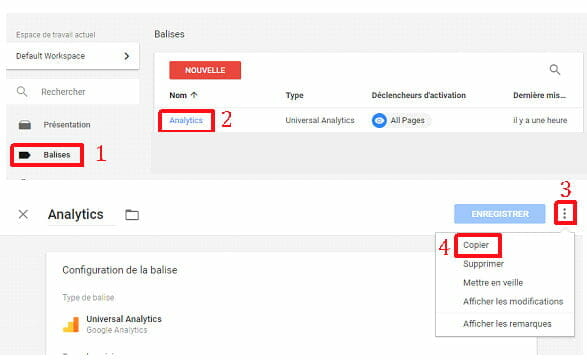 Copier code Analytics