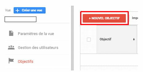 Nouvel objectif Analytics