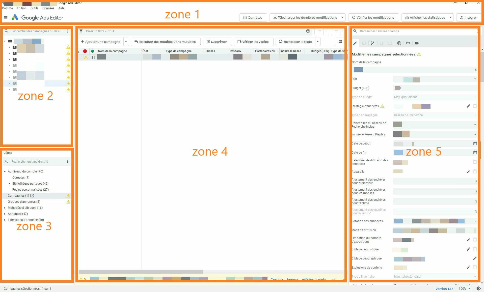 zones google ads editor