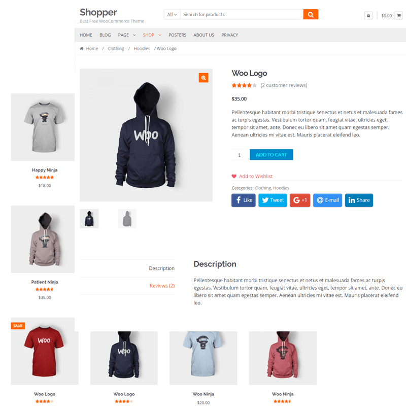 Fiche produit Woocommerce