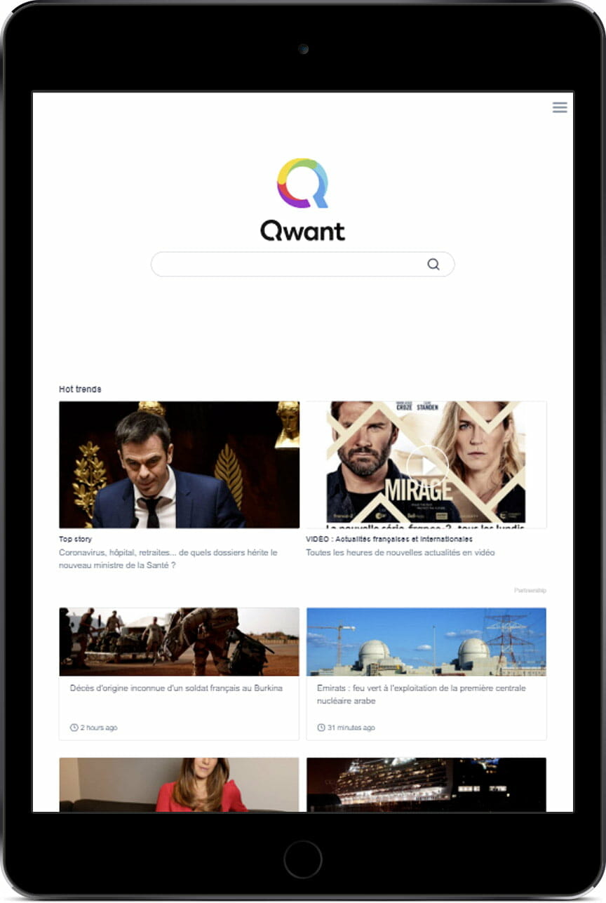 Résultats payants Qwant