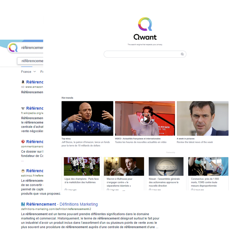 Résultats naturels Qwant