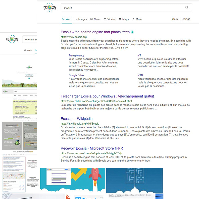 Recherche universelle Ecosia