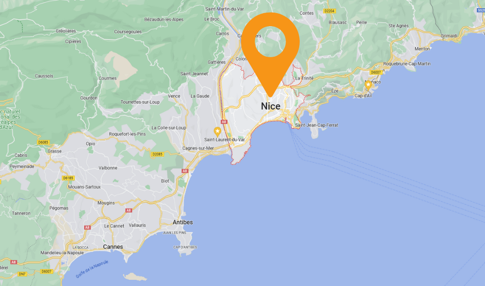 Carte Nice geolocalisation 