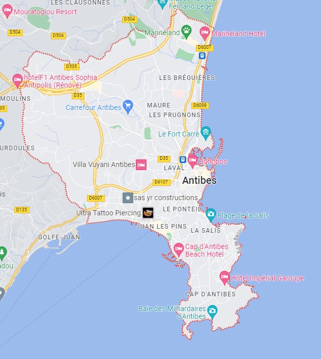 Carte Nice geolocalisation 