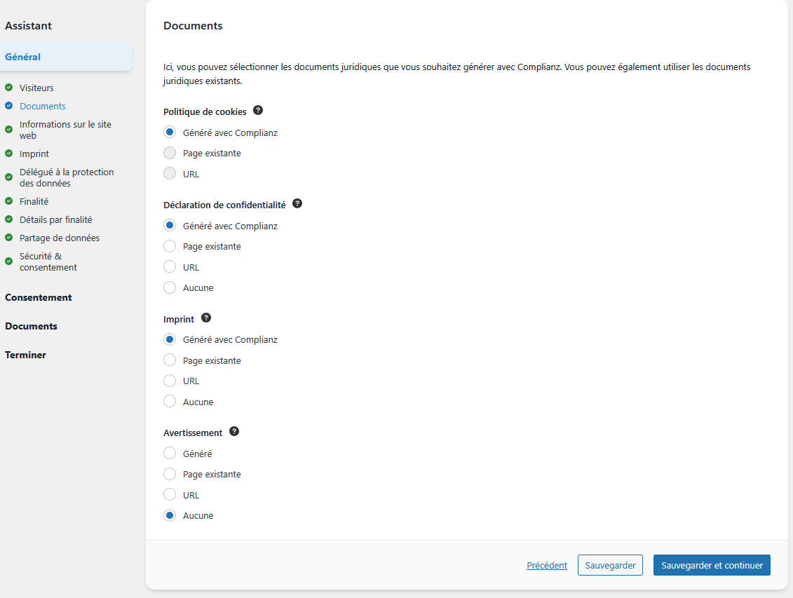tutoriel installation complianz